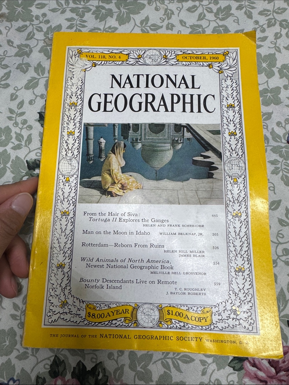 National Geographic Bright Yellow Vintage Cover Art Print